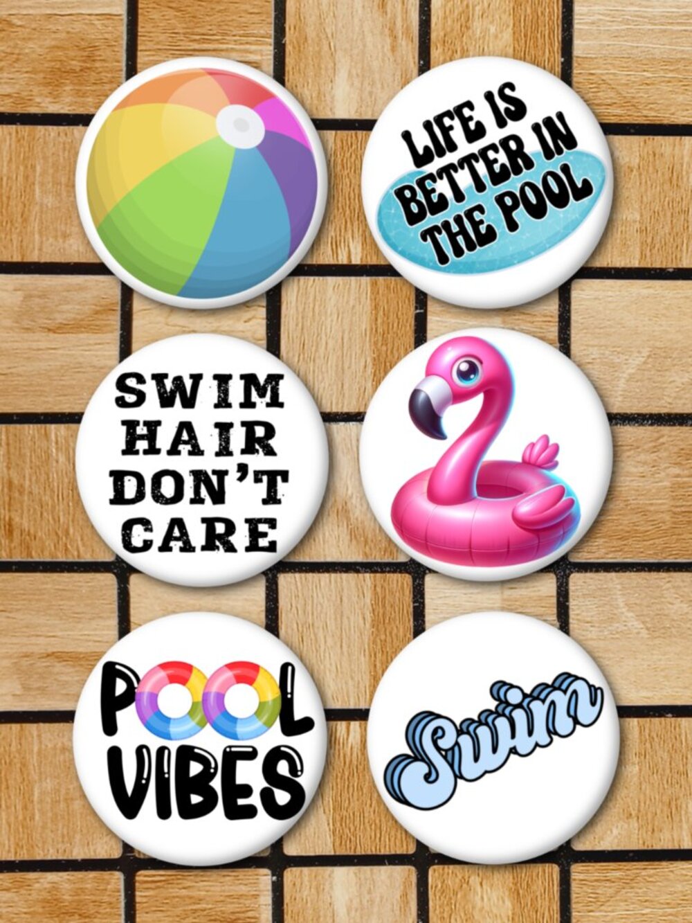 Swimming Fridge Magnets Set Of 6 Summer Theme Magnets Home Office Kitchen School